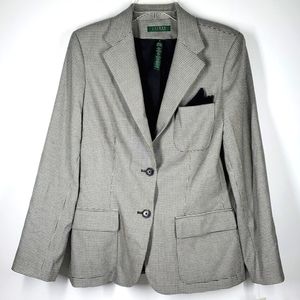 Lauren Ralph Lauren Houndstooth Blazer 12 NWT